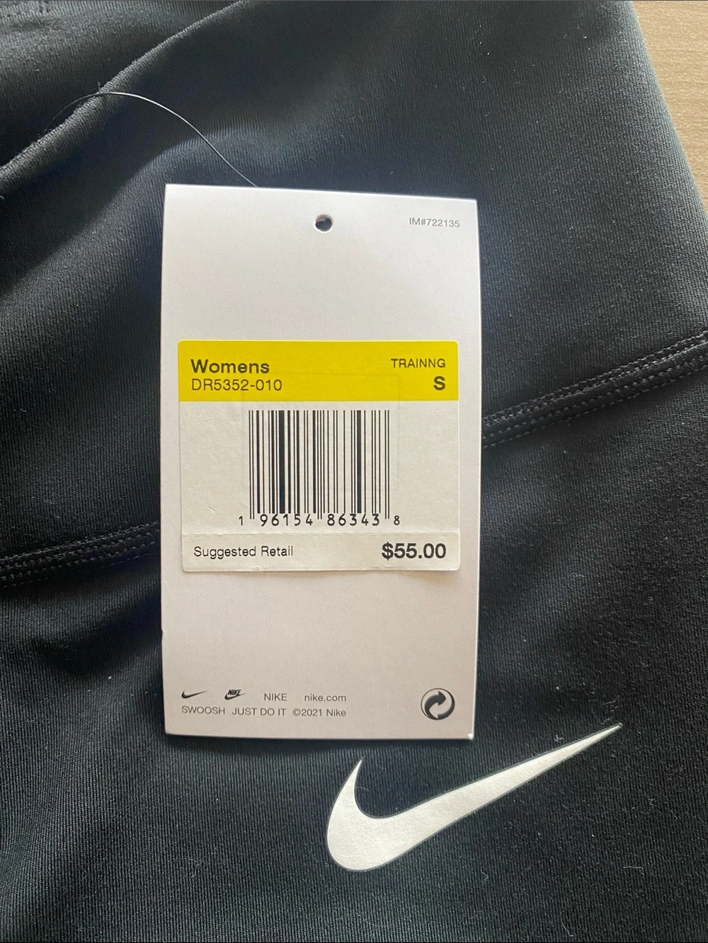 Nike Black Leggings with White Swoosh - Picture 8 of 8